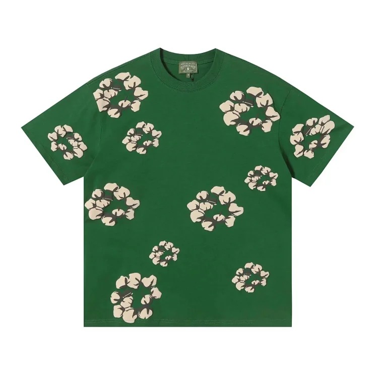 D.T kapok all-over printed short-sleeved loose T-shirt men's and women's shorts suit