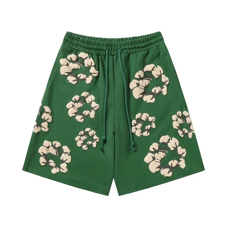 D.T kapok all-over printed short-sleeved loose T-shirt men's and women's shorts suit