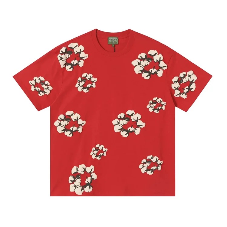 D.T kapok all-over printed short-sleeved loose T-shirt men's and women's shorts suit