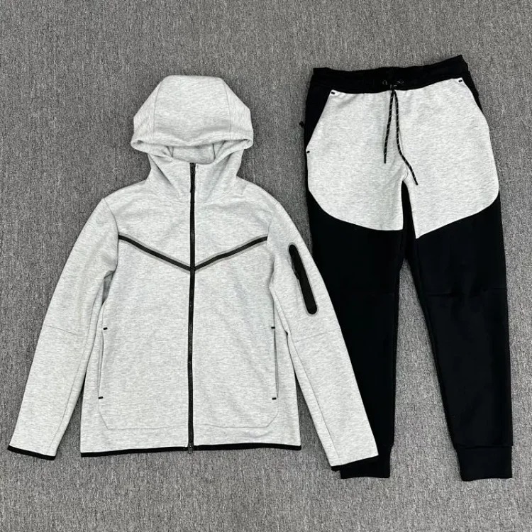Cross-border hooded zipper shirt suit for men spring and sportswear casual jacket footwear sweatpants two-piece set
