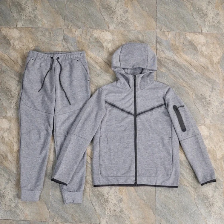 Cross-border hooded zipper shirt suit for men spring and sportswear casual jacket footwear sweatpants two-piece set
