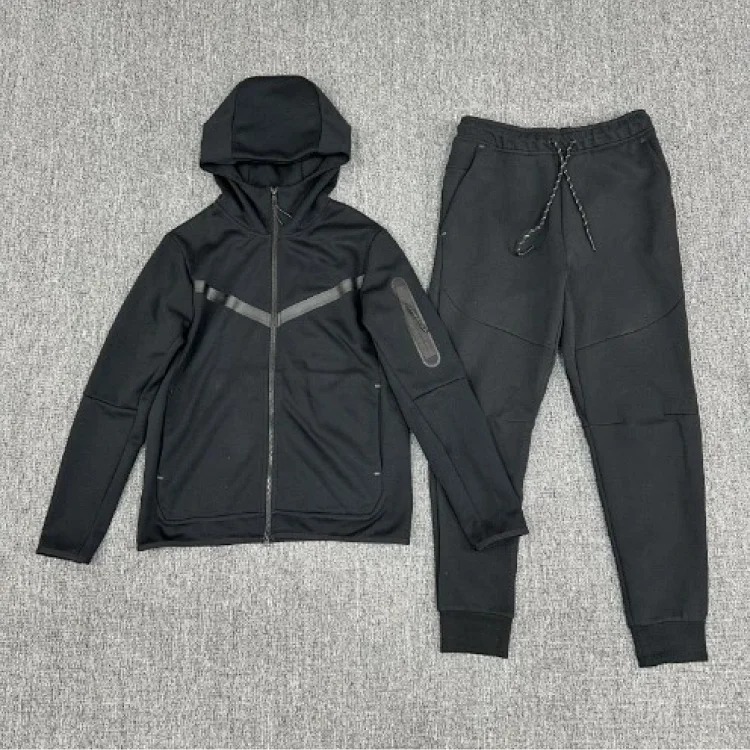 Cross-border hooded zipper shirt suit for men spring and sportswear casual jacket footwear sweatpants two-piece set