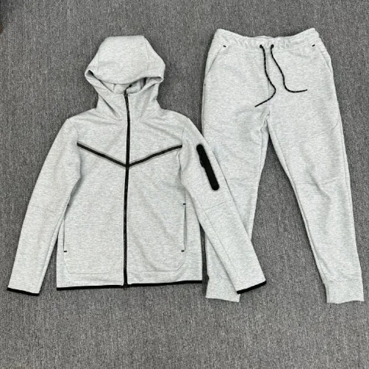 Cross-border hooded zipper shirt suit for men spring and sportswear casual jacket footwear sweatpants two-piece set