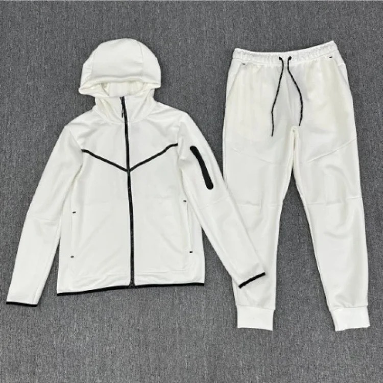 Cross-border hooded zipper shirt suit for men spring and sportswear casual jacket footwear sweatpants two-piece set