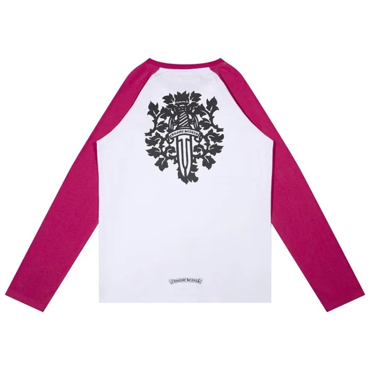 24SS New CH Cross Horseshoe Sanskrit Printed Long Sleeve Unisex Style