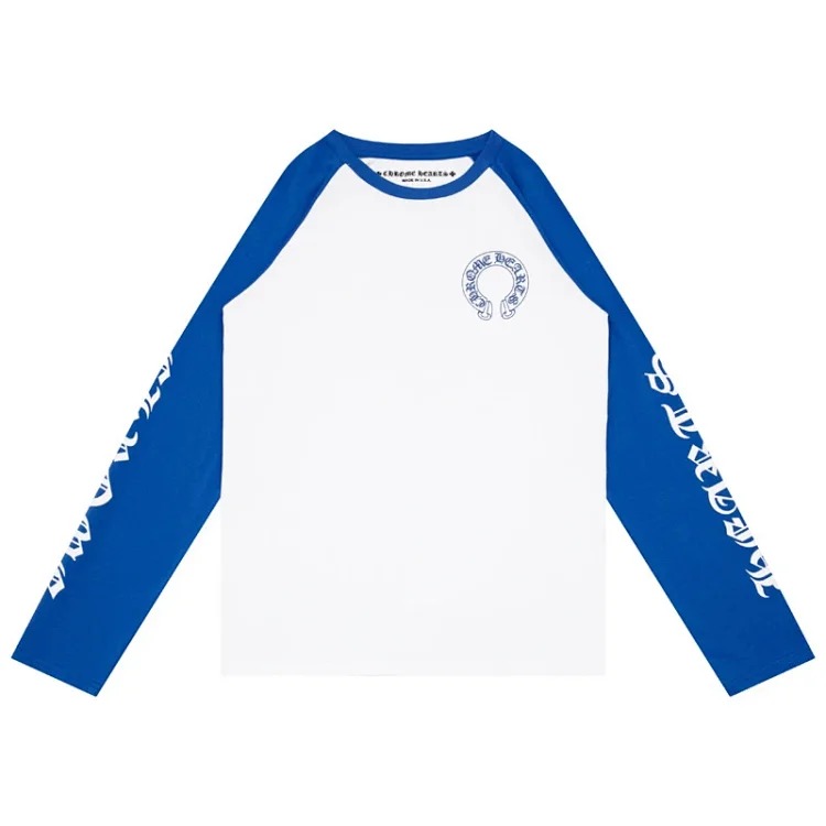 24SS New CH Cross Horseshoe Sanskrit Printed Long Sleeve Unisex Style
