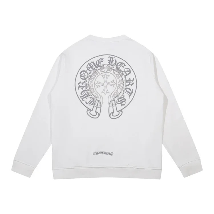 24SS New CH Cross Horseshoe Sanskrit Printed Long Sleeve Unisex Style