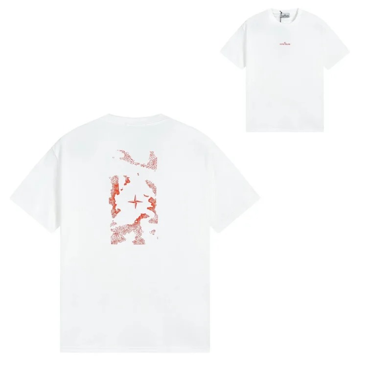 Sitong Island printed T-shirt short sleeves