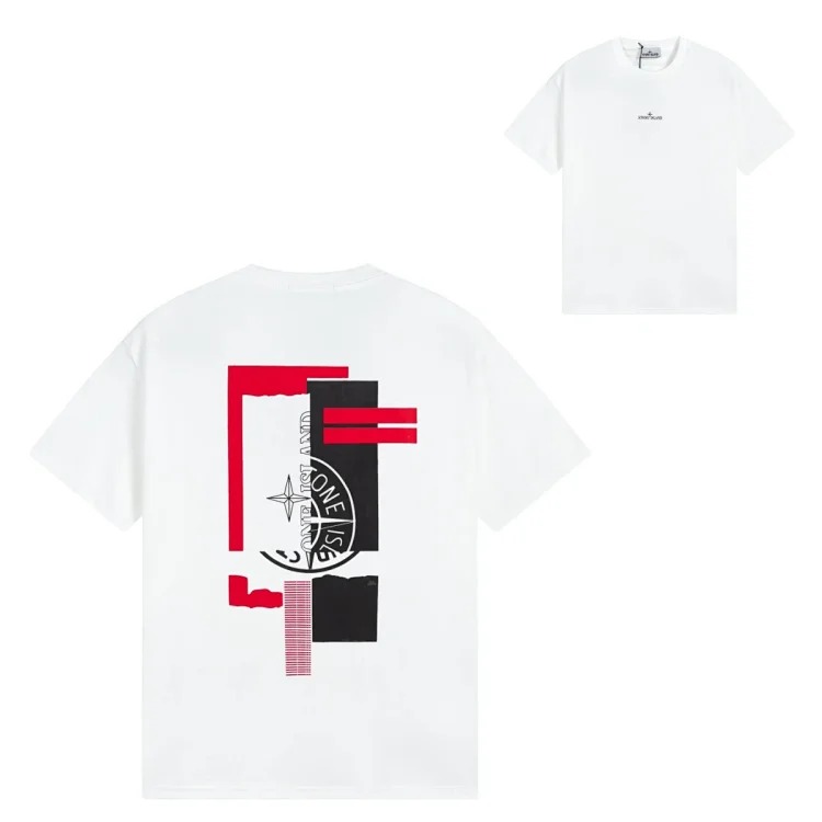 Sitong Island printed T-shirt short sleeves