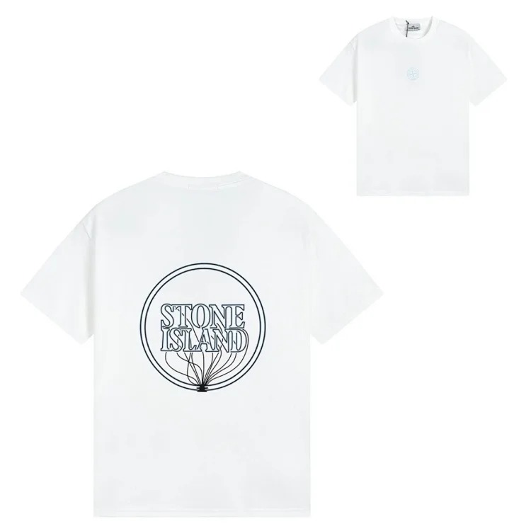 Sitong Island printed T-shirt short sleeves