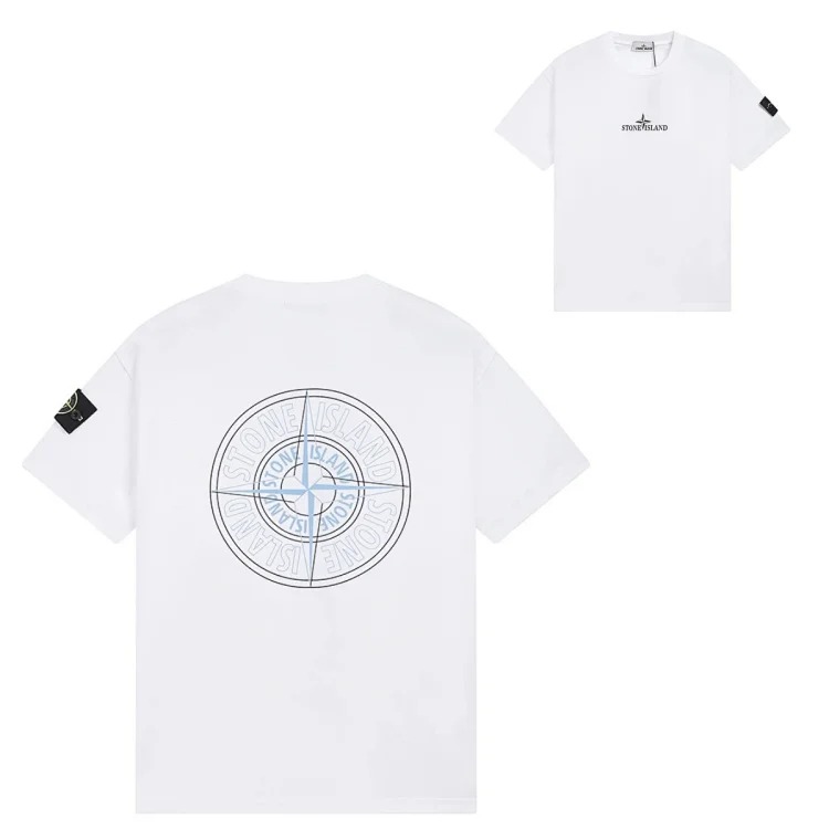 Sitong Island printed T-shirt short sleeves