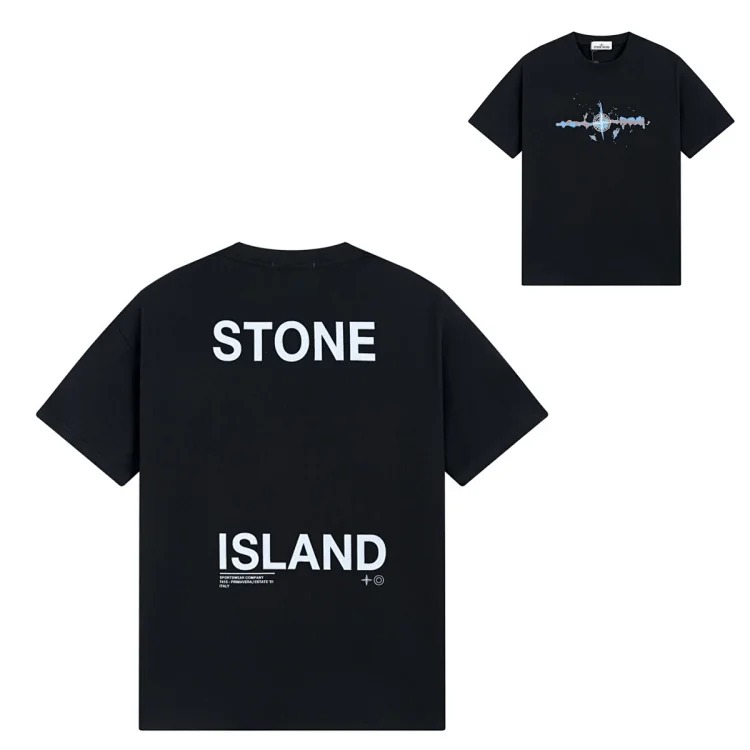 Sitong Island printed T-shirt short sleeves