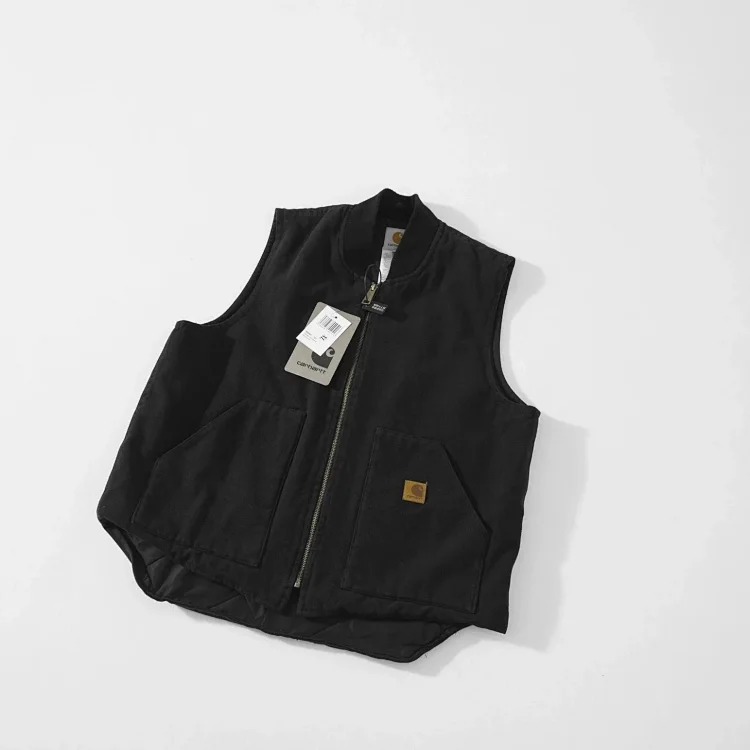 High-quality carh V02 vintage retro washed workwear cotton vest vest couple casual solid color jacket