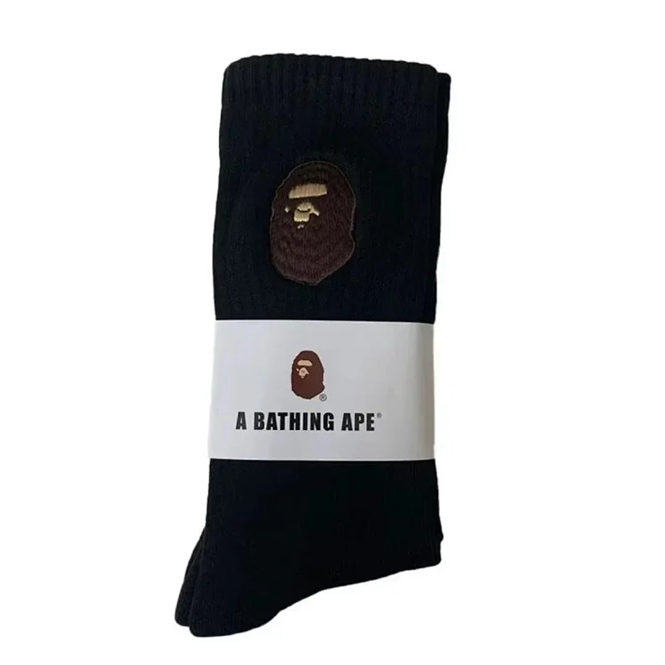 Towel socks Japanese trendy socks high-tube cotton socks sweat-absorbent white socks solid color mid-tube thickened casual socks for men and women