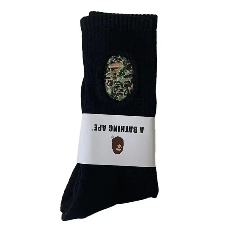 Towel socks Japanese trendy socks high-tube cotton socks sweat-absorbent white socks solid color mid-tube thickened casual socks for men and women
