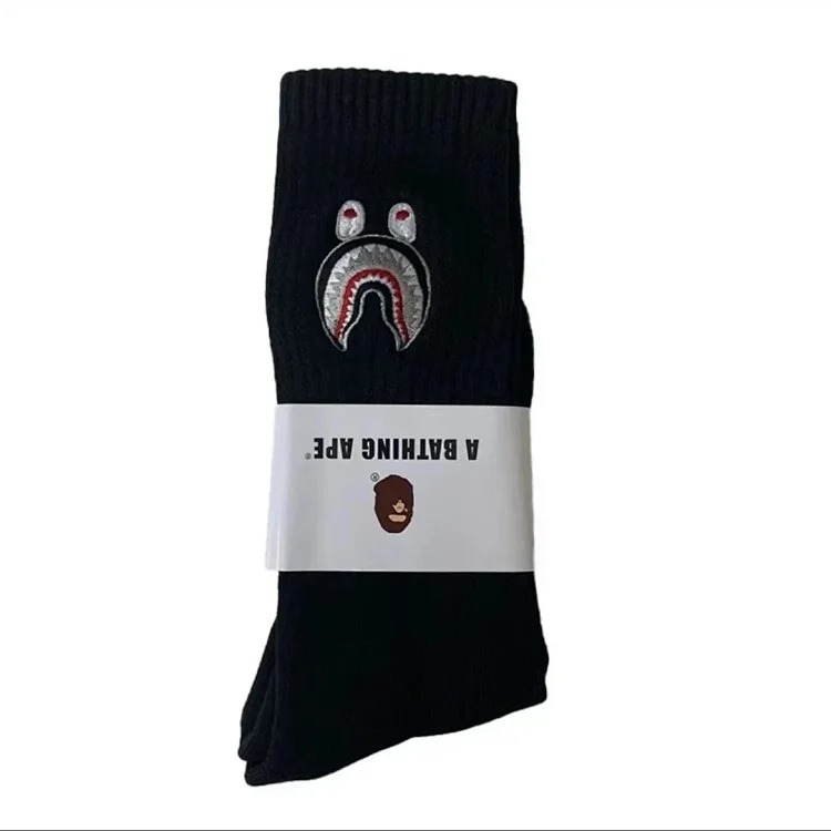 Towel socks Japanese trendy socks high-tube cotton socks sweat-absorbent white socks solid color mid-tube thickened casual socks for men and women