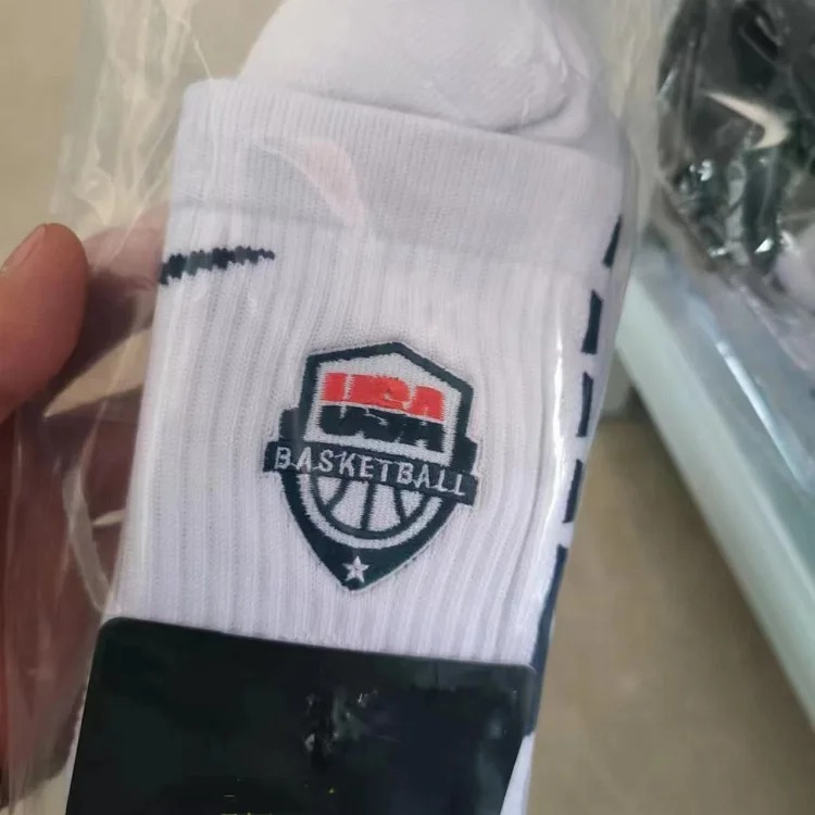 Long basketball socks and towel bottom socks