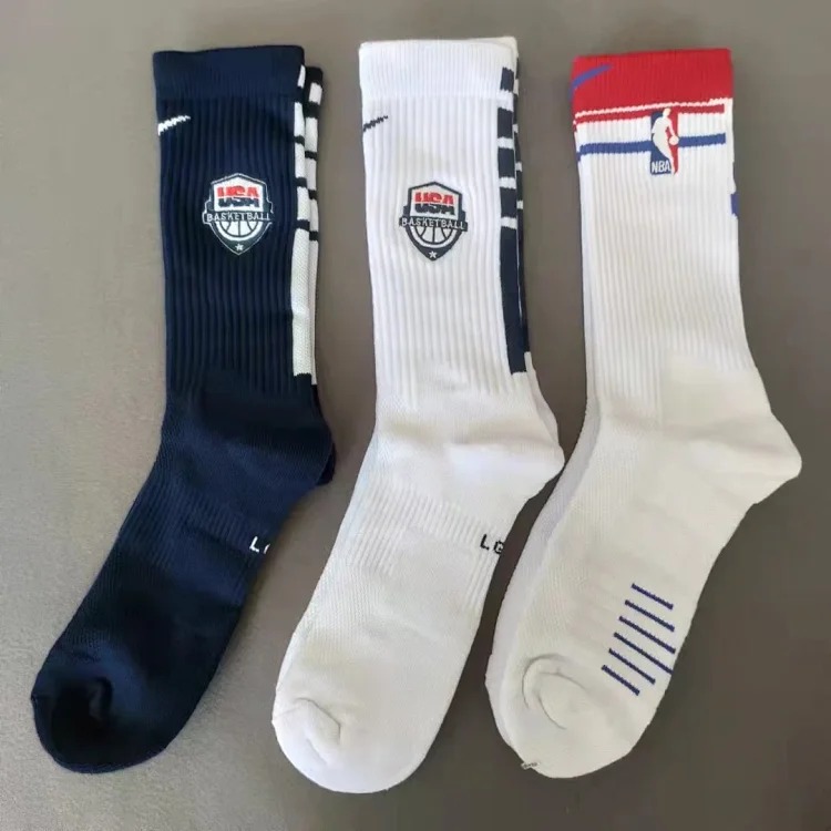 Long basketball socks and towel bottom socks