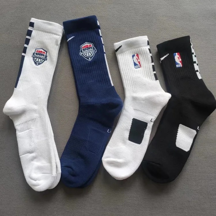 Long basketball socks and towel bottom socks