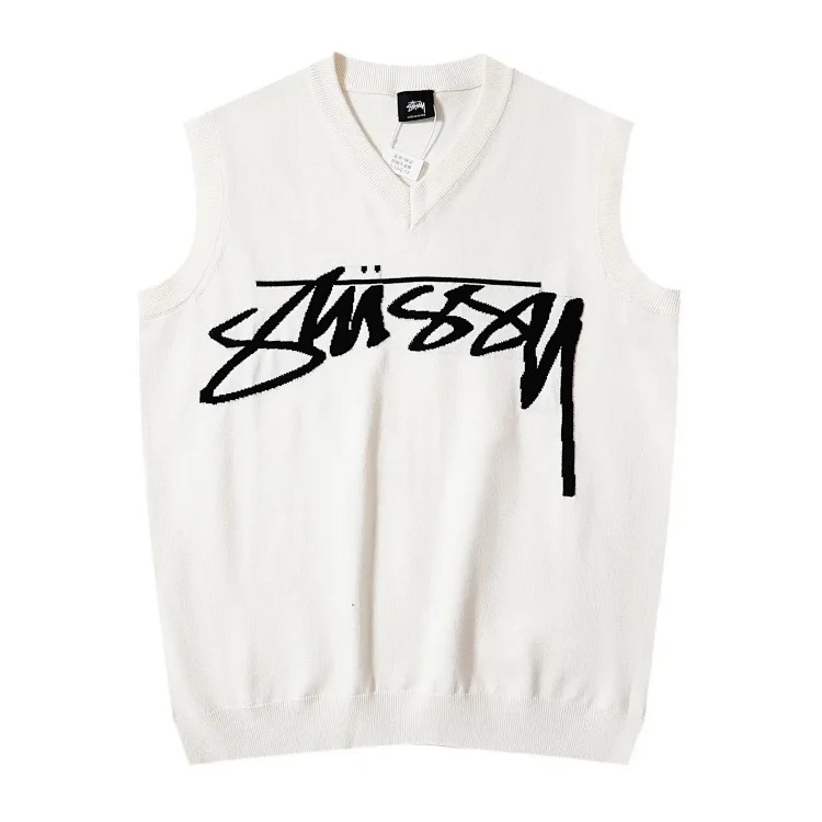 2023 cross-border European and American foreign trade spot new S letter series mosquito coil jacquard logo solid color round neck sweater