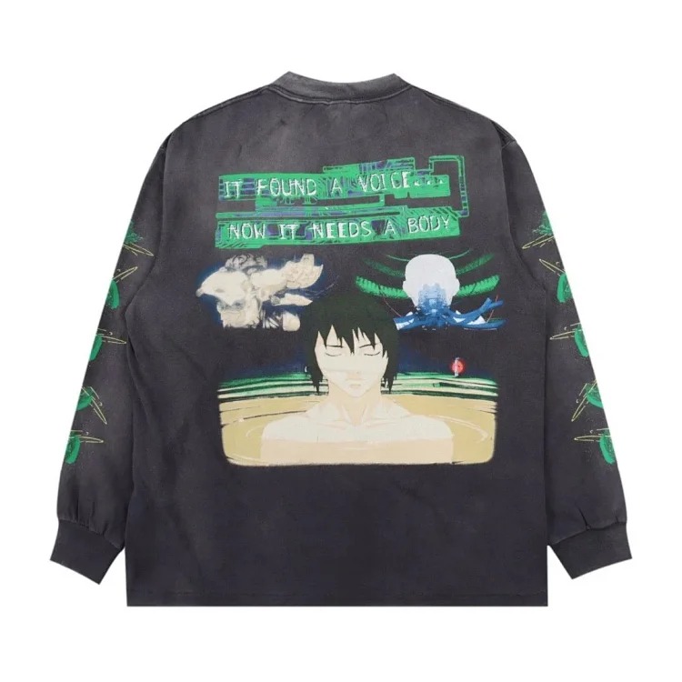Suzi bathing printed long-sleeved T-shirt
