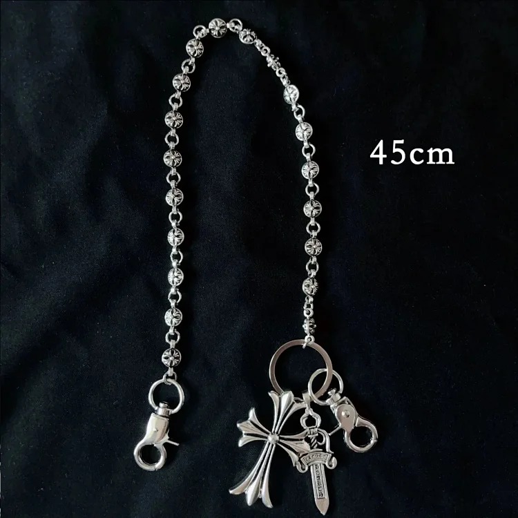 Multi-element trouser chain cross waist chain lobster clasp pendant jeans chain