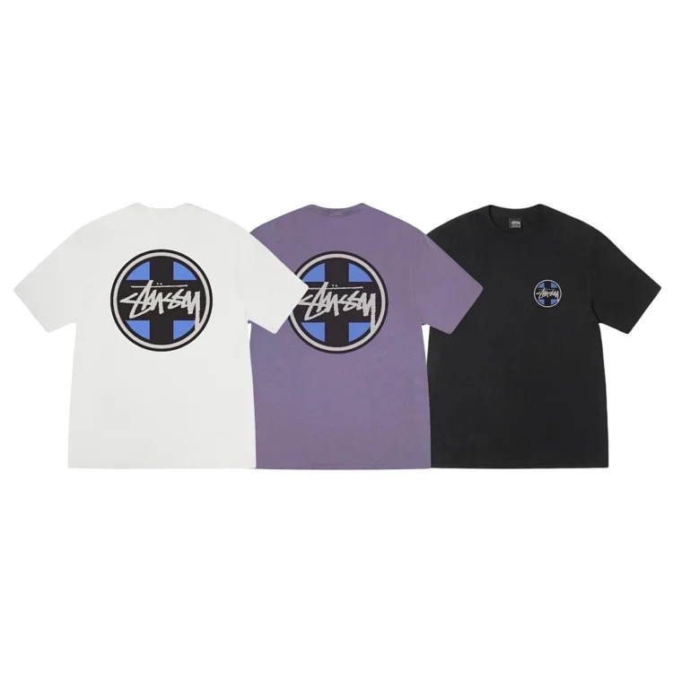Original production 26SS STUSSY Geometric Series Geometric Circle Parade ⭕️Print Couple Round Neck Short Sleeve T-shirt TEE Stussy originated from the surfing mecca of Southern California, r