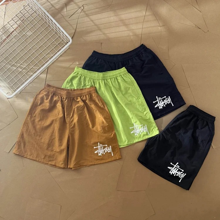 Stussy WATER SHORT BIG BASIC classic logo printed three-quarter shorts, quick-drying beach shorts originally developed, basic and versatile style, a must-have fashion item for fashionistas