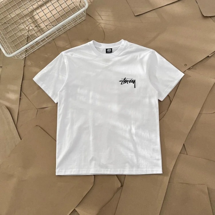 Original production 25SS Stussy dice series Fuzzy Dice Tee letter logo printed short-sleeved T-shirt TEE originated from the surfing resort of Southern California, USA