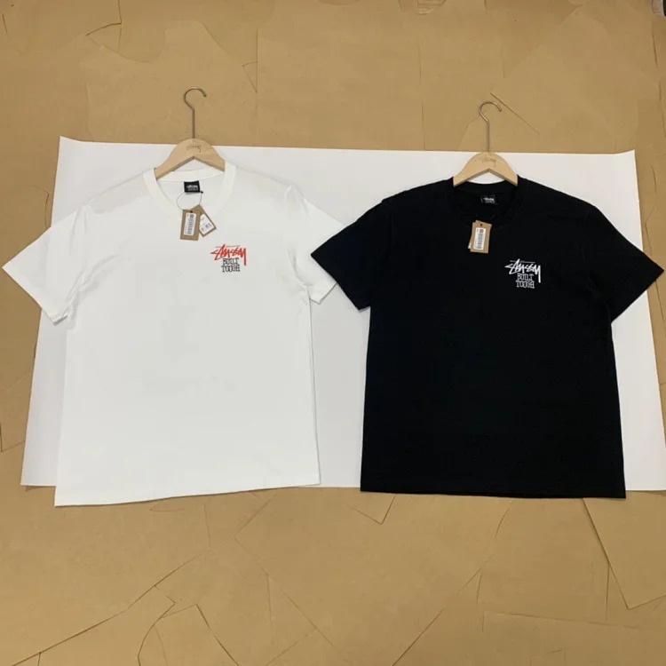 Original production 25ss STUSSY cursive logo bear pattern round neck printed short-sleeved originated from the surfing mecca of Southern California in the United States. It has redefined the
