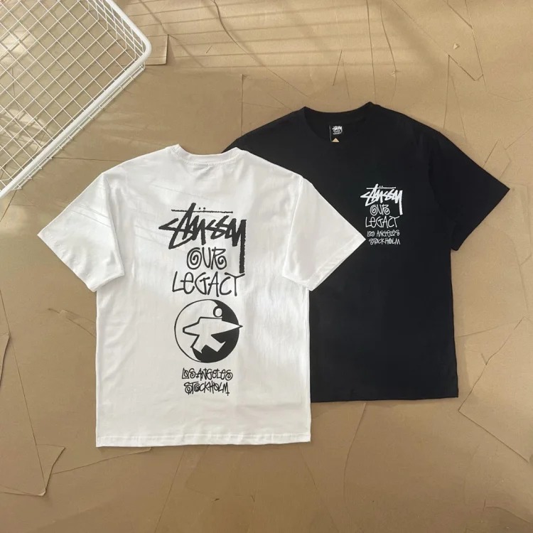 Original production 25SS Stussy x OUR LEGACY joint model surfing limited print short-sleeved T-shirt TEE originated from the surfing mecca of Southern California in the United States and was