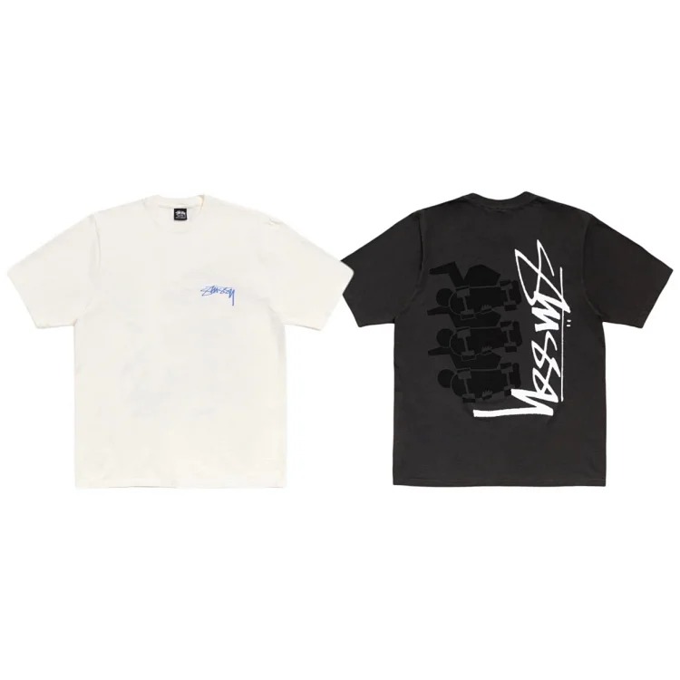 Original production 26SS STUSSY Skateboard Series Stacked Skateboard Man Printed Couple Round Neck Short Sleeve T-shirt TEE Stussy originated from the surfing mecca of Southern California, r