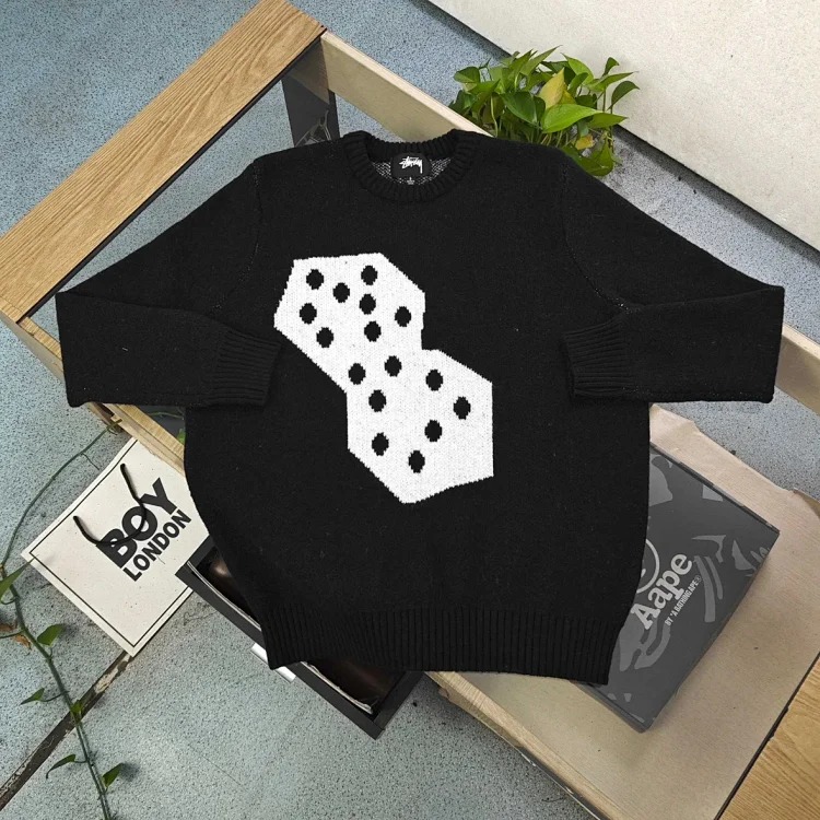 Stussy FW24 seahorse fur dice sweater