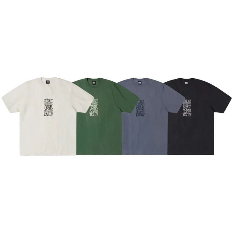 Original production 26SS STUSSY Gear92652 printed couple round neck short-sleeved T-shirt TEE originated from the surfing mecca of Southern California, USA, and redefined the design of casua