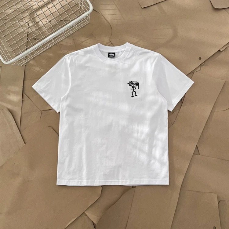 Original production 25SS Stussy Little Prince Series Alpena Dancing Cartoon Printed Short-sleeved T-shirt TEE originated from the surfing mecca of Southern California, redefining casual clot