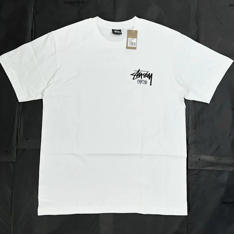 Manufactured by Stussy Paris limited pattern round neck printed short-sleeved originated from the surfing mecca of Southern California in the United States. It has redefined the design appea