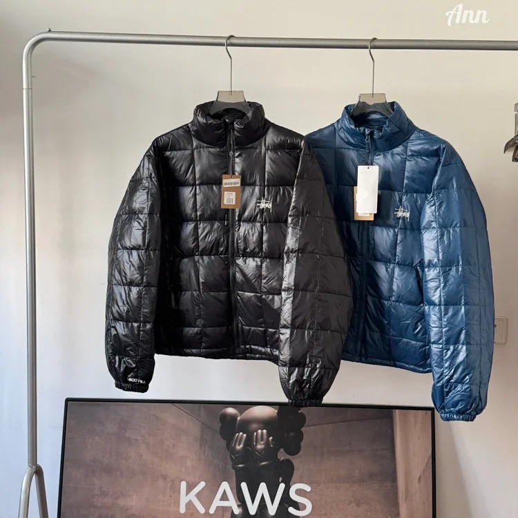 Original production Stussy & Mountain Hardwear limited edition FW25 MIDWEIGHT stand collar zipper down jacket 80 pure white duck down 600 fill | 25D waterproof nylon fabric