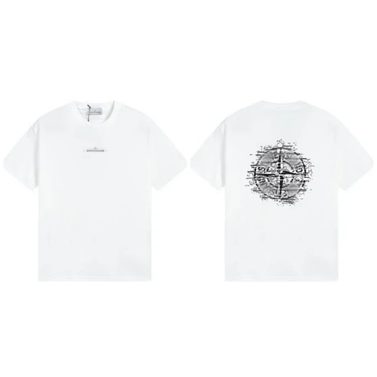 Shitongdao casual short-sleeved T-shirt printed loose round neck same style for men and women