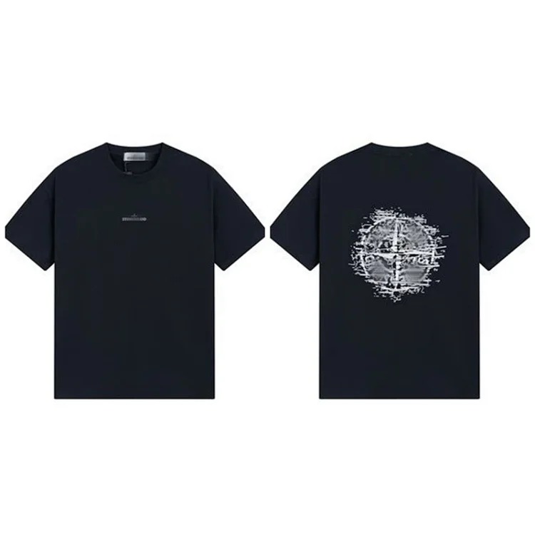 Shitongdao casual short-sleeved T-shirt printed loose round neck same style for men and women
