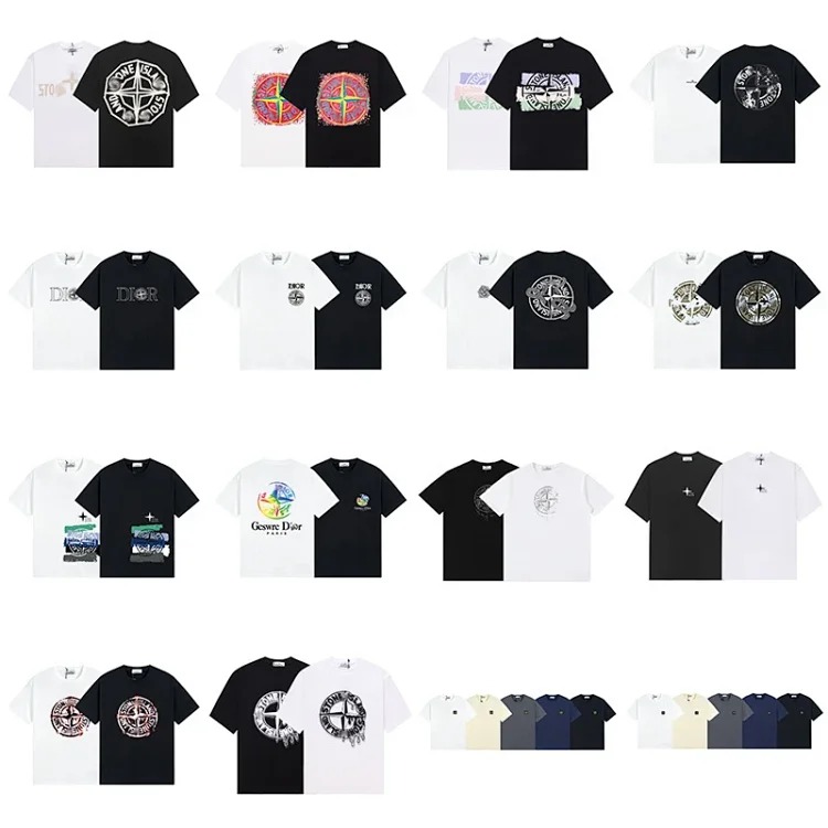 Shitongdao casual short-sleeved T-shirt printed loose round neck same style for men and women