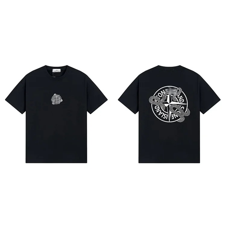 Shitongdao casual short-sleeved T-shirt printed loose round neck same style for men and women
