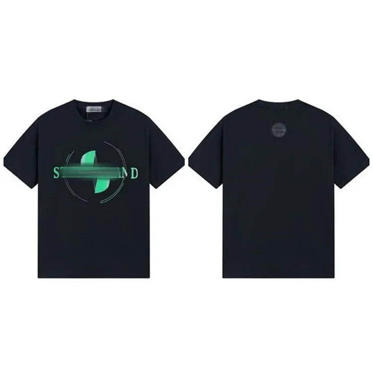 Shitongdao casual short-sleeved T-shirt printed loose round neck same style for men and women
