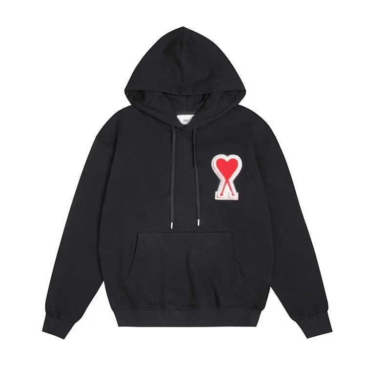 Sweatshirt autumn and long-sleeved hooded unisex small love flat embroidered hoodie