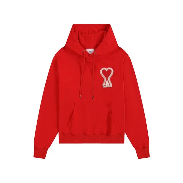Sweatshirt autumn and long-sleeved hooded unisex small love flat embroidered hoodie