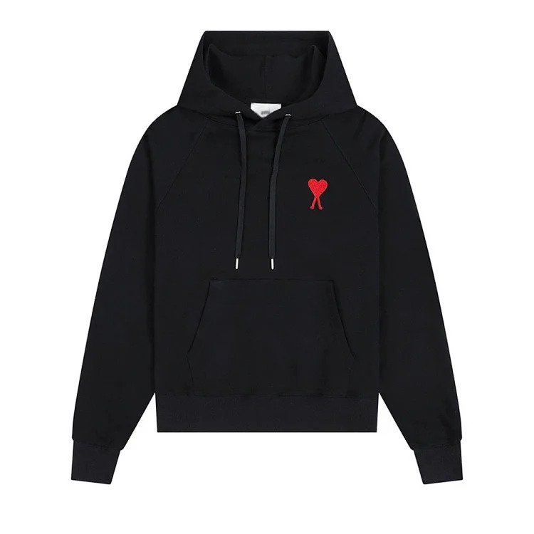 Sweatshirt autumn and long-sleeved hooded unisex small love flat embroidered hoodie