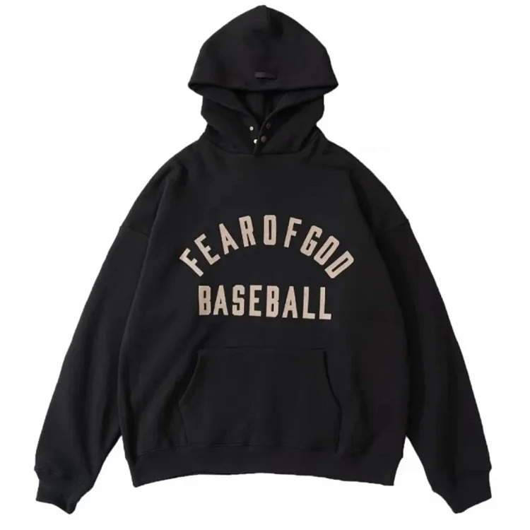Trendy brand hooded sweatshirt plus velvet spring and autumn couple's coat
