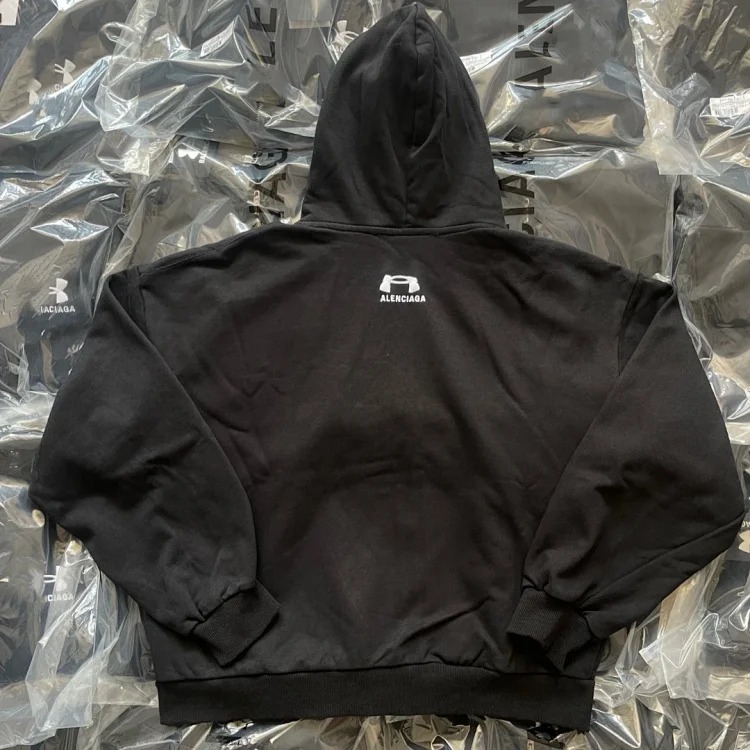 Classic logo embroidered sweatshirt zipper hoodie loose OS fit zipper sweatshirt jacket