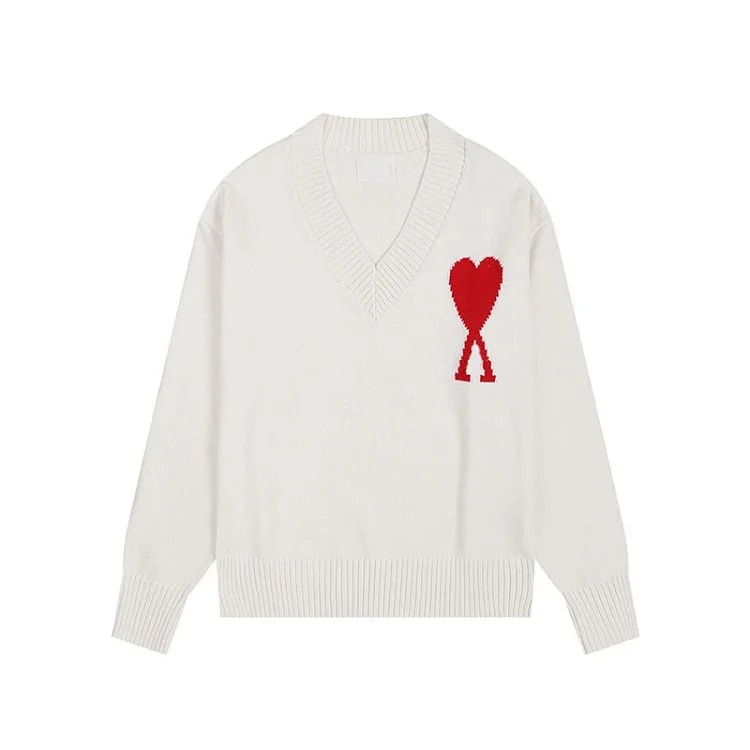Love sweater for men and women striped youth heart casual pullover sweater