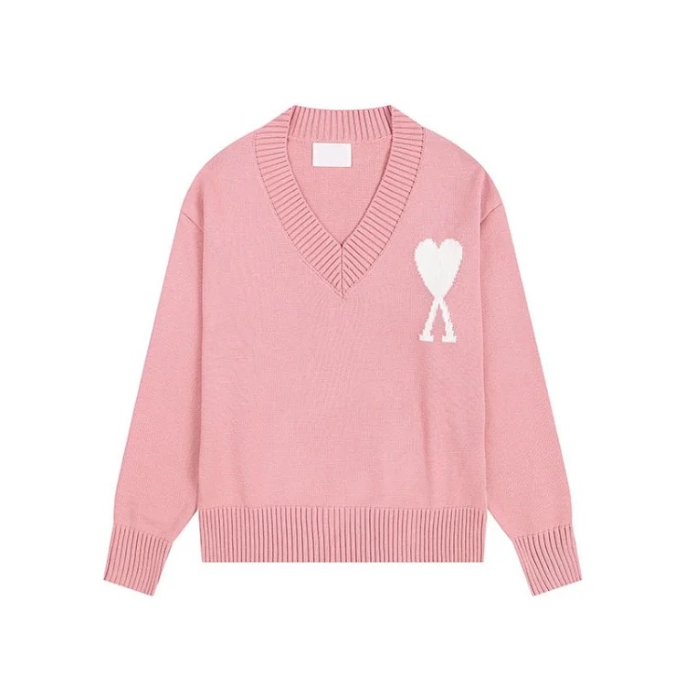 Love sweater for men and women striped youth heart casual pullover sweater