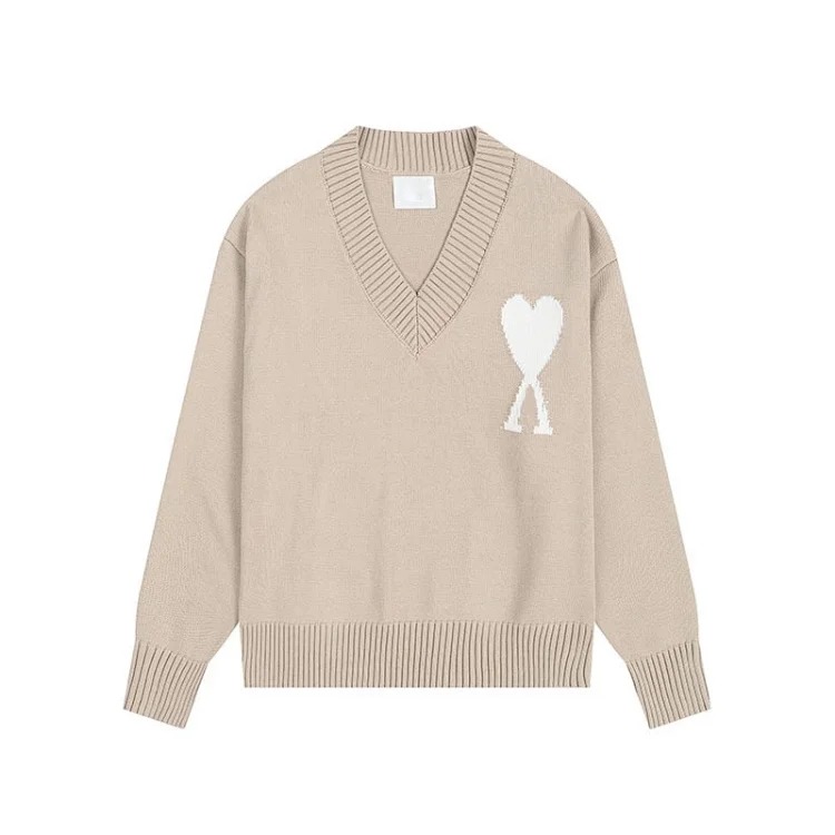 Love sweater for men and women striped youth heart casual pullover sweater